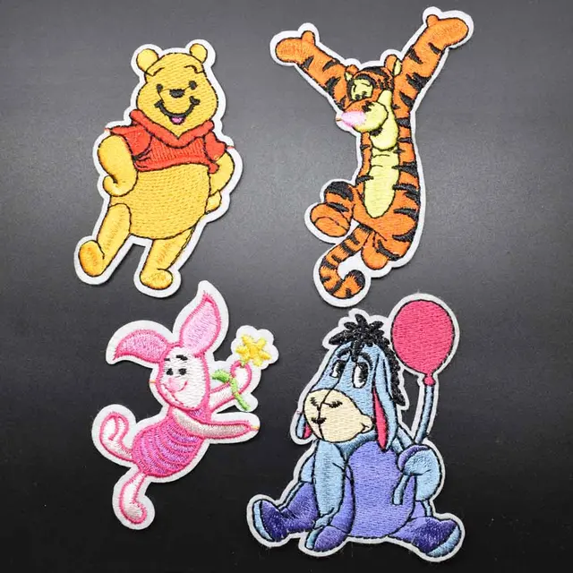 Disney Winnie The Pooh Piglet Eeyore Iron On Embroidered Clothes Patches For Girl Woman Clothing Stickers Garment Wholesale 1