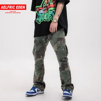 

Aelfric Eden Camouflage Leopard Stitching Hip Hop Cargo Pants Men 2020 Spring Casual Sweatpants Trousers Skateboard Sportswear