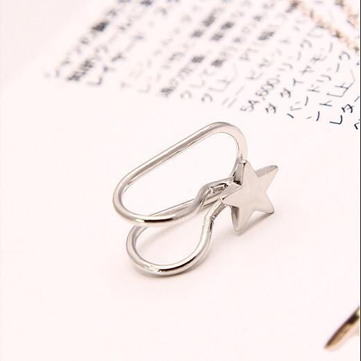 5Pcs/Set Ear Cuff Gold Leaves Non-Piercing Ear Clips Fake Cartilage Earring Jewelry For Women Men