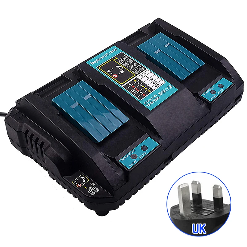 Для Makita BL1415 BL1420 BL1430 двойной Зарядное устройство BL1850 BL1845 BL1860 из АБС-пластика