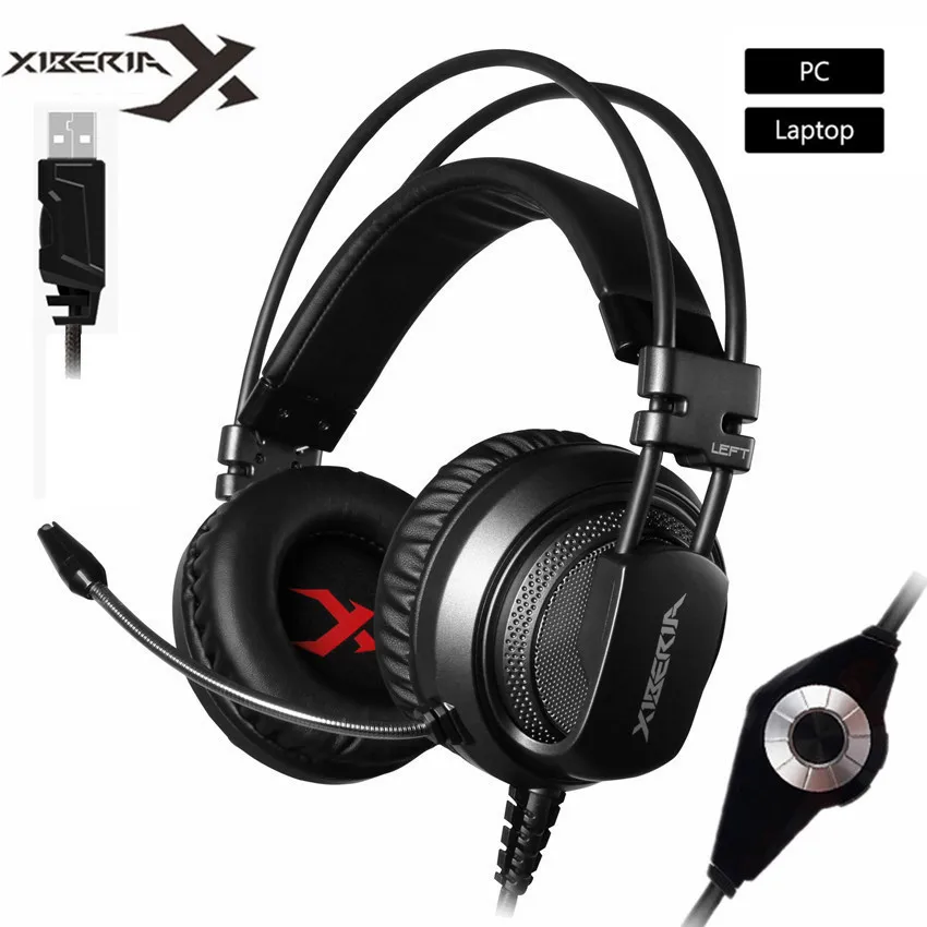 Xiberia V10 лучшие игровые наушники USB 7 1 гарнитура для ПК игровой компьютер бас стерео