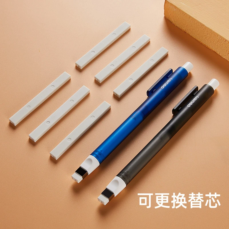 Deli Creative Penshaped Pressed Retractable Pencil Eraser Painting