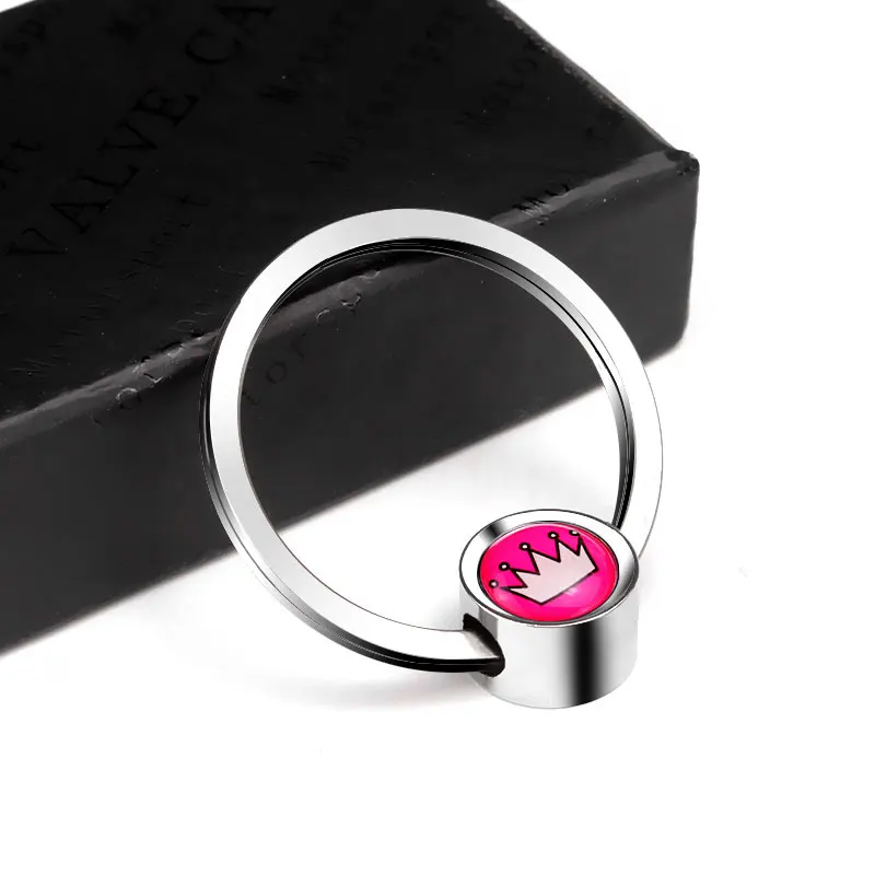 

Lovely Pink Crown Car Key Chain For Land Rover Discovery Sport Mini Cooper Opel Insignia Omega Astra Proton Motorcycles Keyring