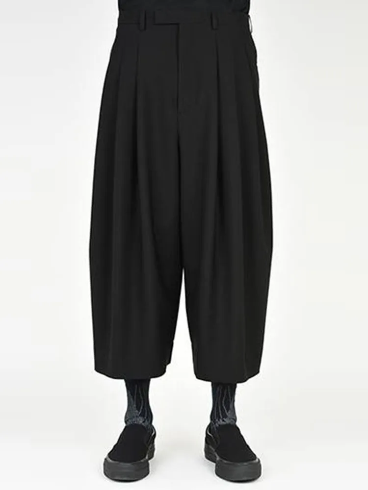Men's Wide-Leg Pants Spring/Summer New Neutral Casual Loose Yamamoto Style Samurai Pants Casual Loose Large Size Eight Pants