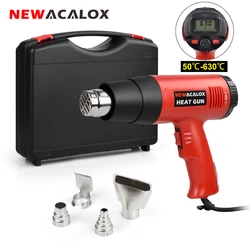 NEWACALOX – pistolet thermique 220V LCD, Kit de pistolet à Air chaud 2000W, contrôle de température Variable avec 4 buses pour le rétrécissement artisanal en PVC 