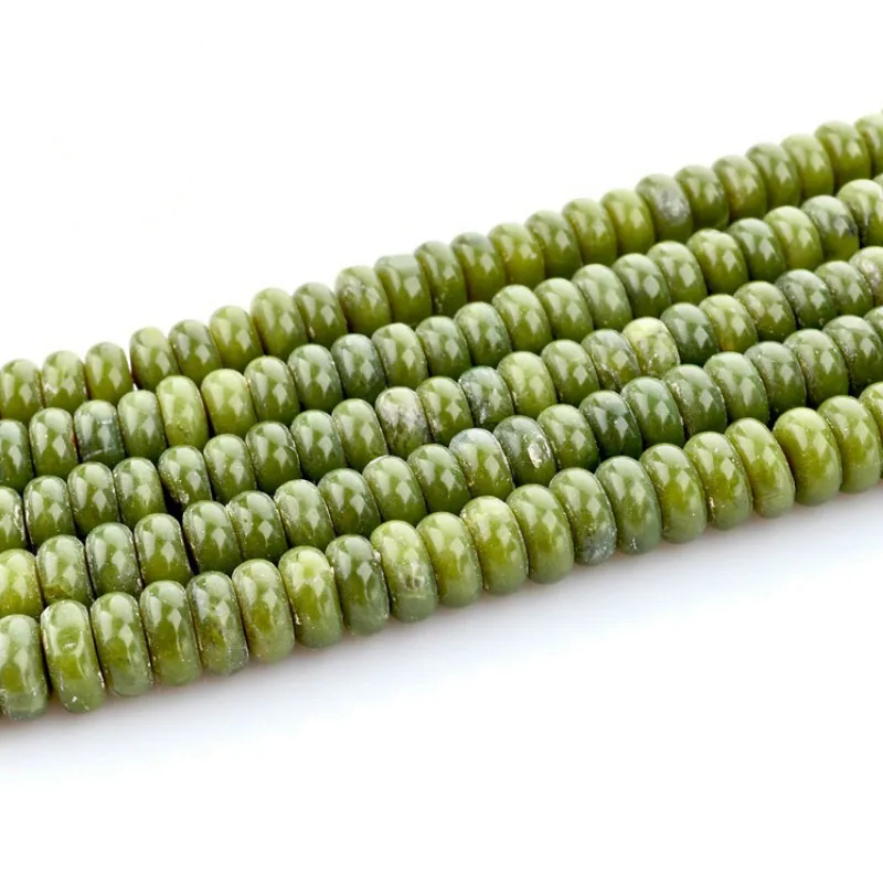 

Natural Red Cabbage Green Stone Abacus Flat Ball Loose Beads 4mm Beadwork Semi-precious Jewelry Make Necklace DIY Bracelet 39cm