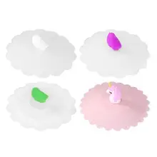 Милая Крышка для чашки, Пищевая силиконовая пищевая упаковка, миска, крышка для кастрюли, термостойкие крышки для чашек, стеклянные кружки с крышкой, кухонные аксессуары