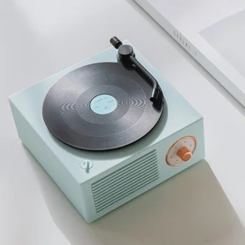

Record Player Bluetooth Audio Portable Metal Shell Speaker Outdoor Mini Wireless Music Player