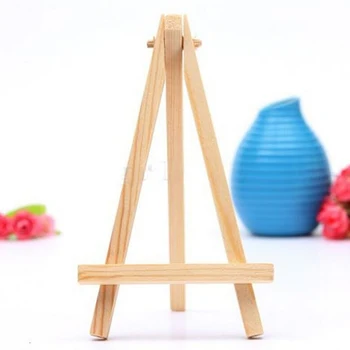 

1Pc Mini Wood Artist Tripod Painting Easel For Photo Painting Postcard Display Holder Frame Cute Desk Decor 8*15cm
