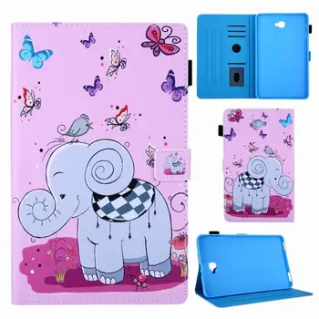 

Children Cartoon Leather Wallet clip Tablet Case For Samsung Galaxy Tab A T580 T585 10.1" Sleep/Wake up Flip Stand Cover+Pen