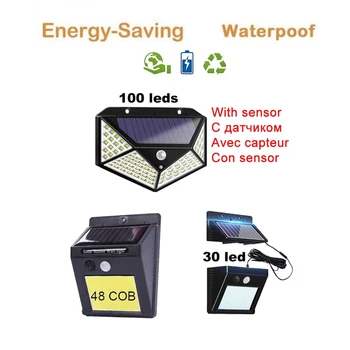 

Outdoor LED Solar Light PIR Motion Sensor Wall Lamp Waterproof Garden Light Path Emergency Security Light 3 Sided Luminous indoo