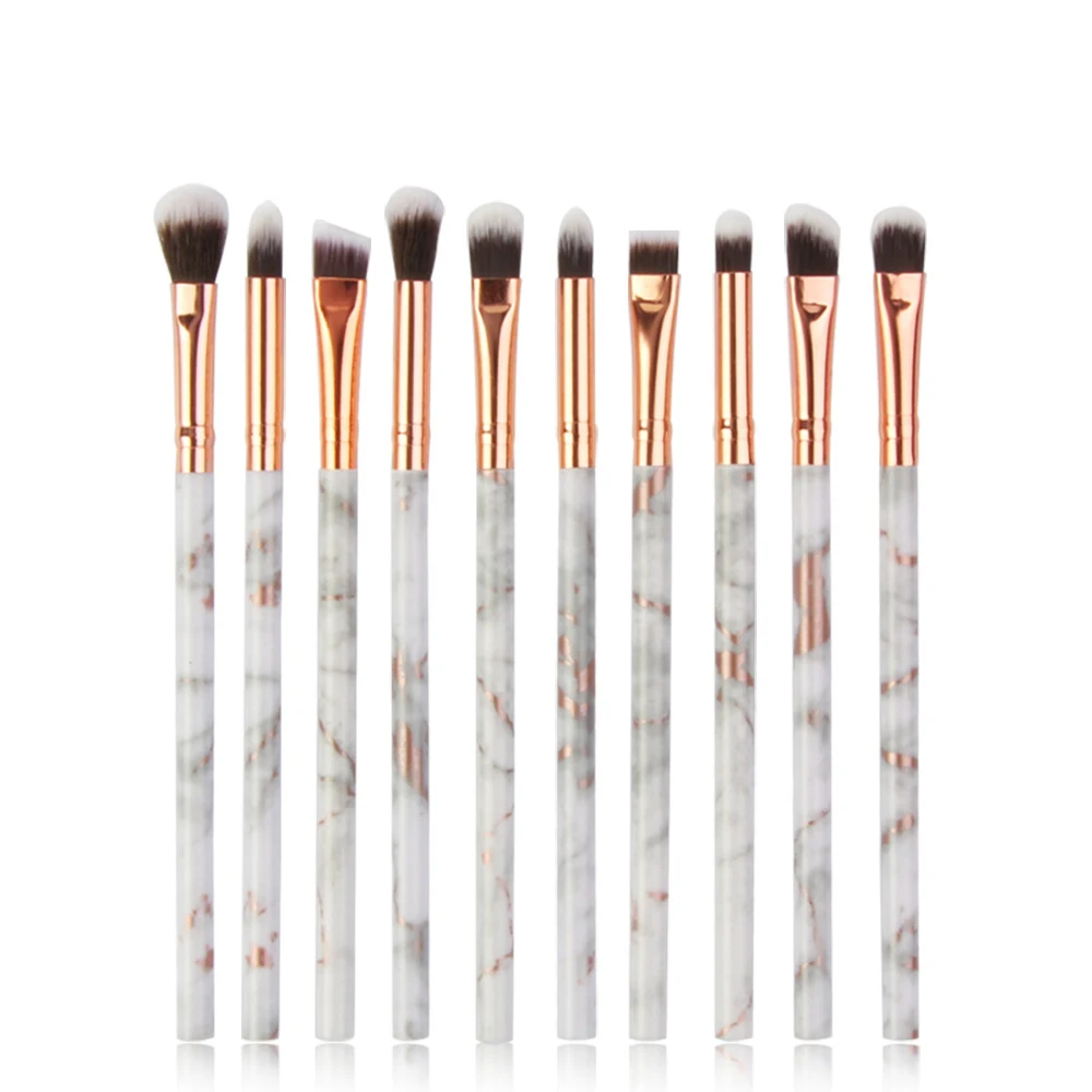 

New 10pcs/set Multifunctional Marbling Makeup Brushes Set Eyeshadow Eyeliner Concealer Brush set Mini Make Up Brush Tool Kit