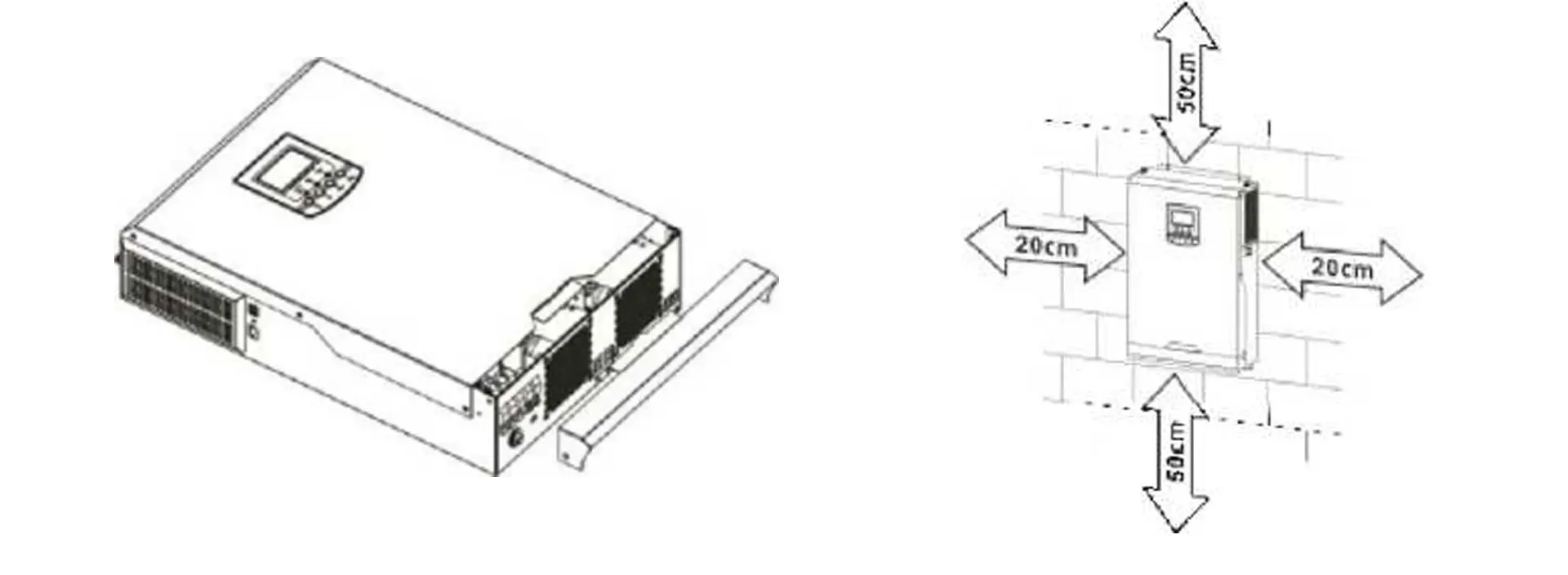 3kw 5kw off grid hybrid solar inverter with mppt charge controller