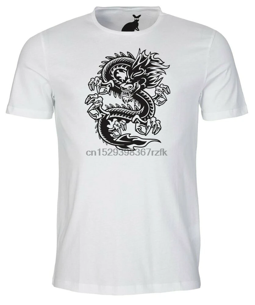 Black Dragon Tattoo Design Mens T Shirt Japanese Chinese Tattoos Eastern Art T Shirts Aliexpress