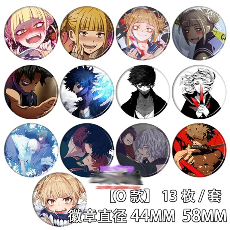 13pcs Japan Anime My Hero Academia Pins Cosplay Badge Brooch Kaminari Denki Collectible Pin Backpack Bags Collection Accessories | Украшения