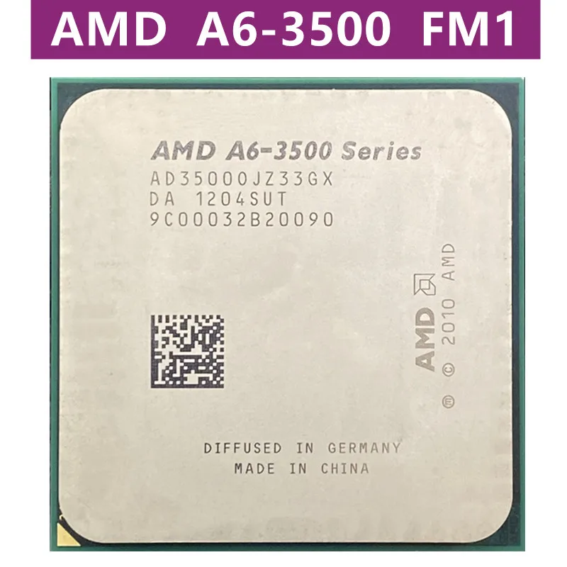 AMD-процессор A6-3500 de bureau тройной сердечник A6-Series GHz 65W Socket FM1 APU коррекция 3500 A6 100% CPU |