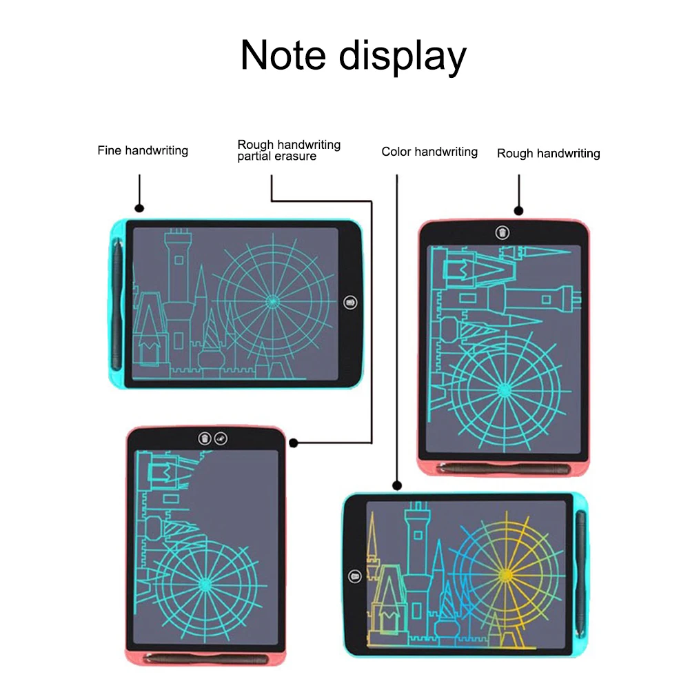 Детские цветные игрушки для рисования 1" 10" 8," ЖК-планшет для письма детская электронная графическая доска для рисования художественный светильник