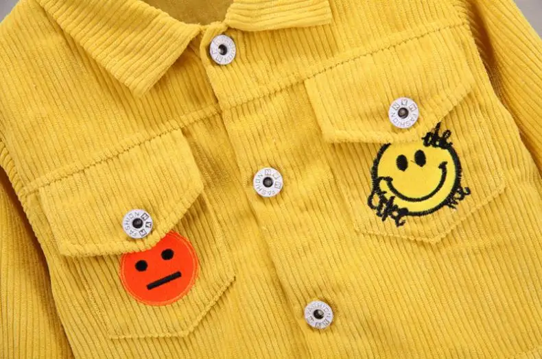 newborn baby clothing set Children overalls sportswear set 1-5Y boys girls Lapel corduroy coat+shirts+pants 3pcs Toddler Infant outfits kids baby clothes sun baby clothing set