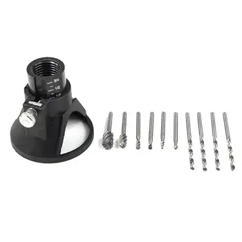 

Positioning Cover Black 11pcs Electric Grinding Accessories Holder Sturdy Metal Flexible Shaft Grinders Worker Accessory