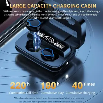 

TWS M9 True Wireless Bluetooth Handsfree HiFi Music Earphone 3D Touch Control Noise Reduction Waterproof Sport Earbuds for Phone