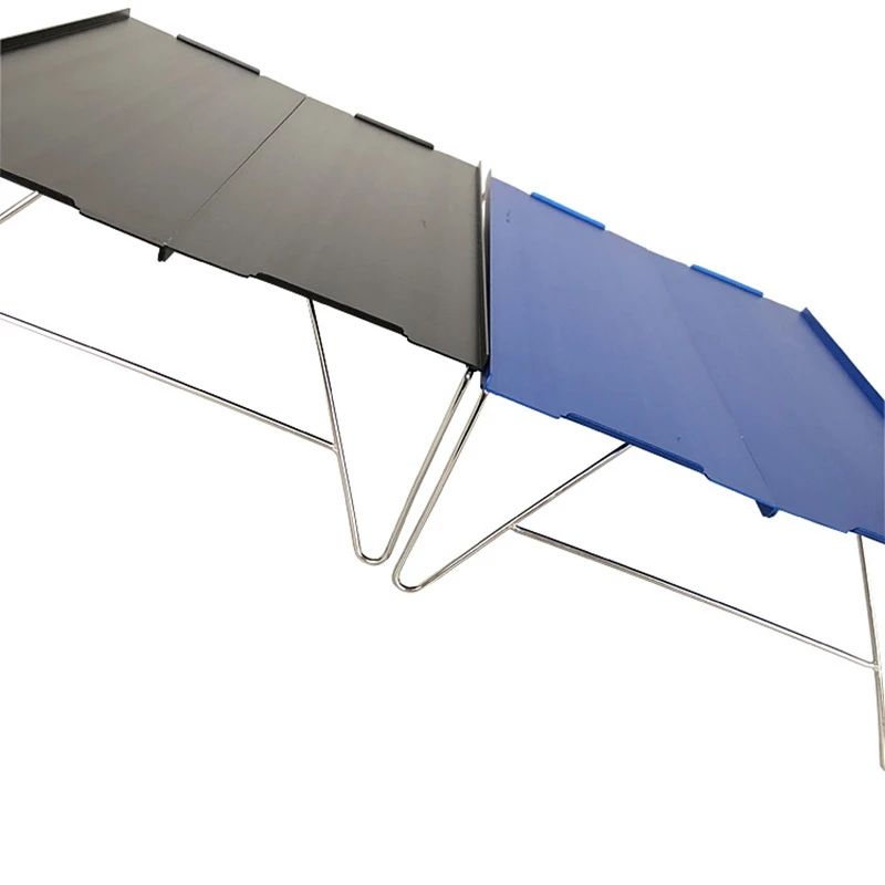 Мини-легкая прочная походная мебель для пикника, портативный походный стол с алюминиевой пластиной, складной стол для барбекю(серый