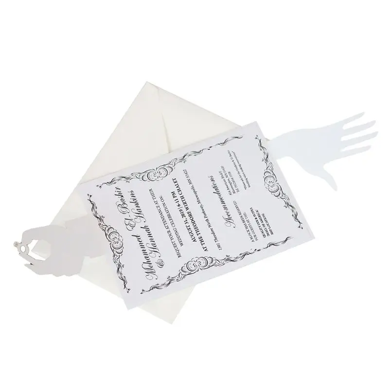  50pcs Wedding Invitation Cards Kits with Envelopes Laser Cut Birthday Greeting Card Wedding Decorat - 4.00036E+12