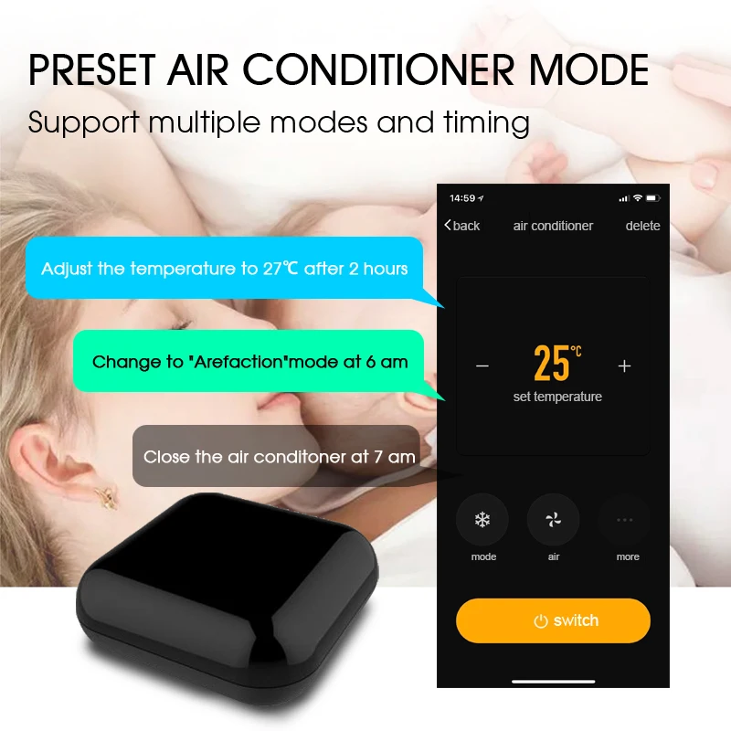 WiFi Smart IR Wireless Infrared Remote Control TV Air Condition SAT by Smart Life/Tuya APP,Works with Alexa Echo Google Home