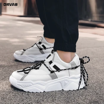 

Men Shoes 2020 New Ins Fashion Height Increasing Mens Casual Shoes Thick Sole Breathable Mesh Sneakers Men Superstar Footwear