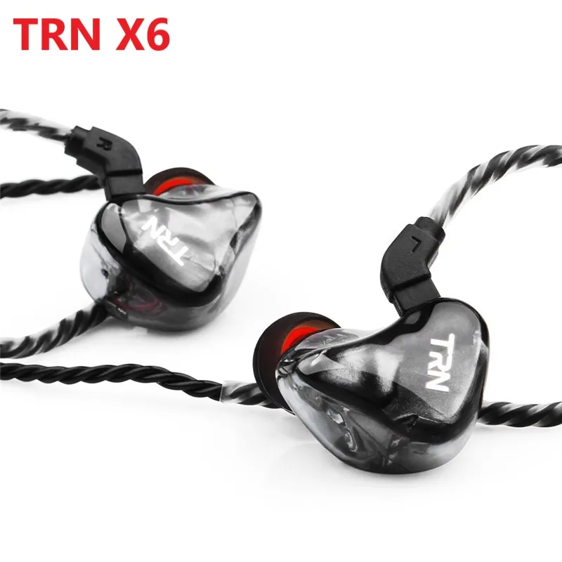 

2019 NEW TRN X6 Earphone 6BA Driver Unit 6 Balanced Armature DJ Monitor Running Earphone IEM Detachable 2Pin HIFI Earphone