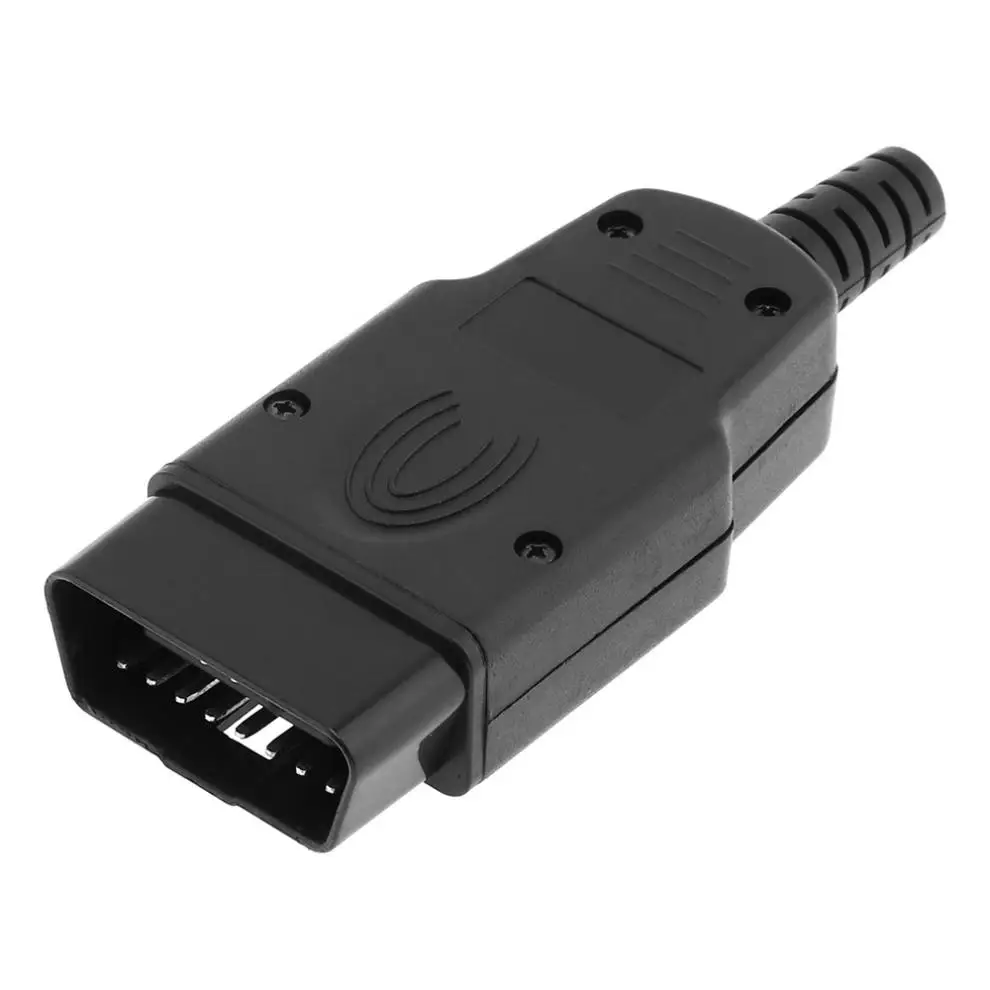 OBDII OBD 2 DIY 16 Pin Мужской Расширение Открытие кабель автомобильный диагностический интерфейс разъем адаптер с SR оболочки и винт