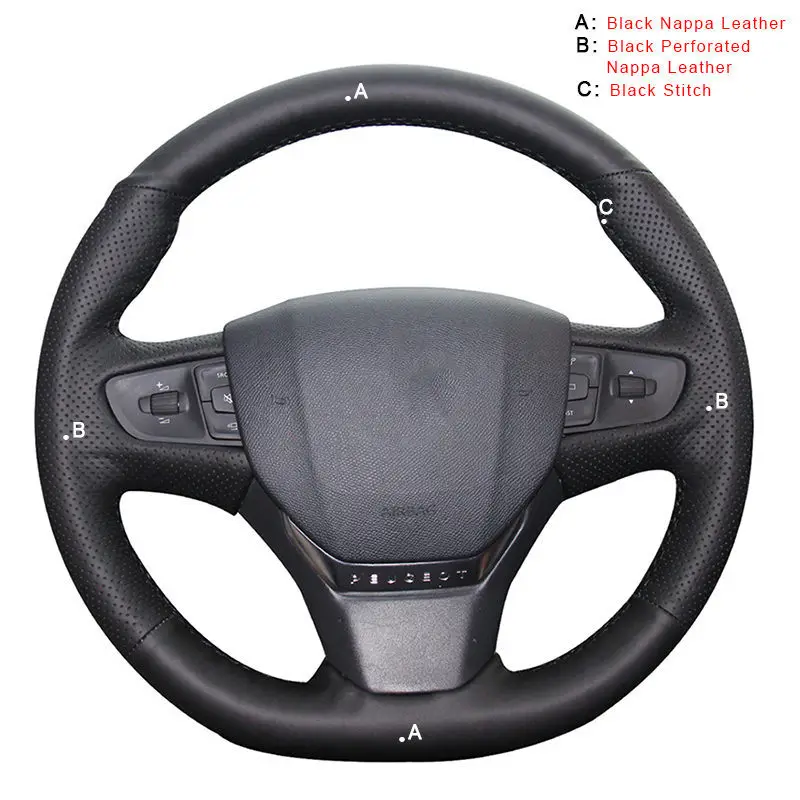 Top Layer Leather Авто оплетка на рулевом колесе Крышка для peugeot 408 аксессуары для интерьера DIY автомобильные оплетки колеса Чехлы автостайлинг - Название цвета: Top Layer Leather