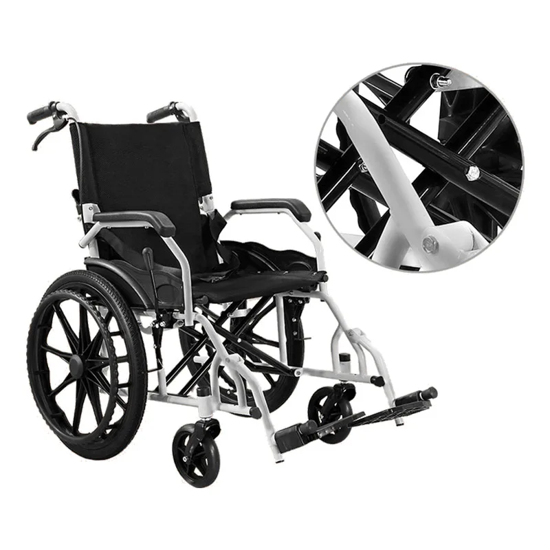  Wheelchair Handcycle Portable Travel Wheelchair Multifunctional reinforced Wheelchair Foldable Hand