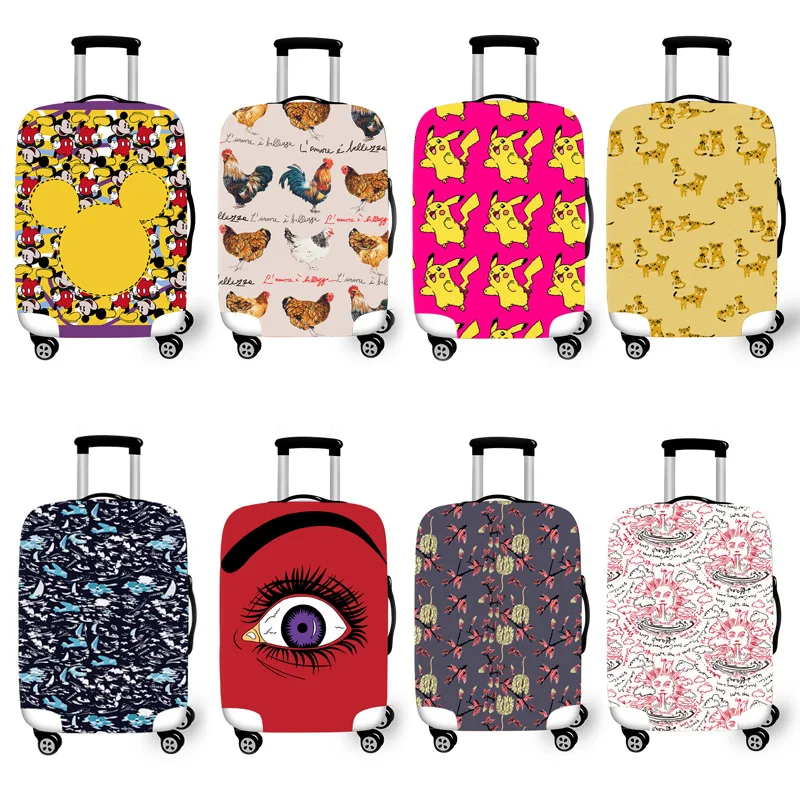 Elastic Luggage Protective Cover Case For Suitcase Trolley Cases Covers 3D Travel Accessories Bird Pattern 1000 | Багаж и сумки