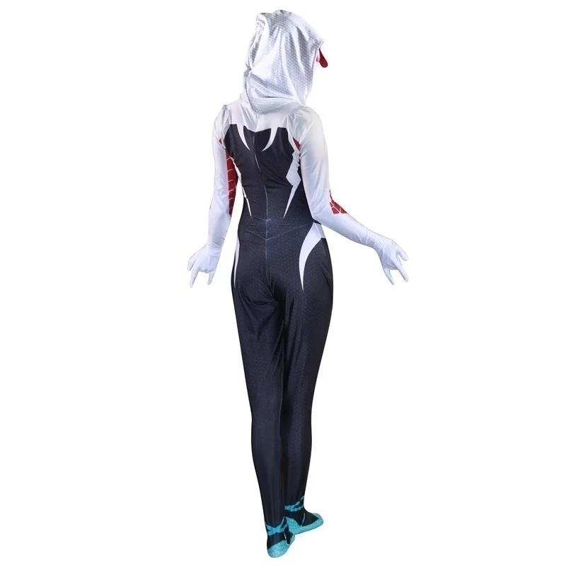 Женский костюм Гвен Стейси для косплея, костюм для женщин и детей, костюм зентай из спандекса с 3D принтом