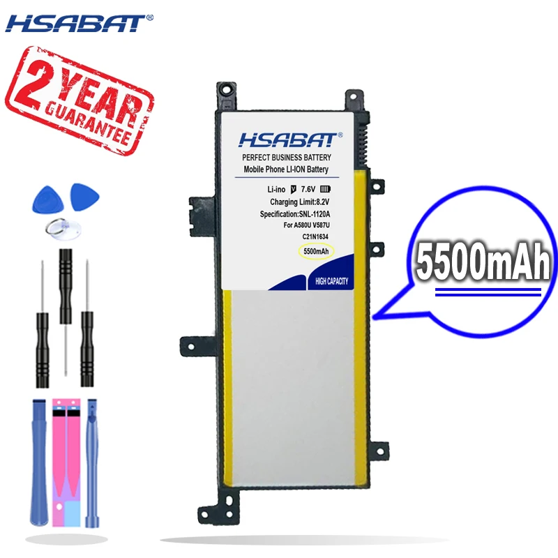 Новое поступление [HSABAT] C21N1634 Аккумулятор для ноутбука Asus A580U X580U X580B A542U R542U R542UR X542U