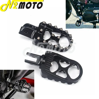 

Black Motorcycle CNC MX Wide Footrest Foot Peg For Harley FXBB FXBR FXBRS FXLR 2018-up Street Bob FXBB Sport Glide FLSB Footpeg