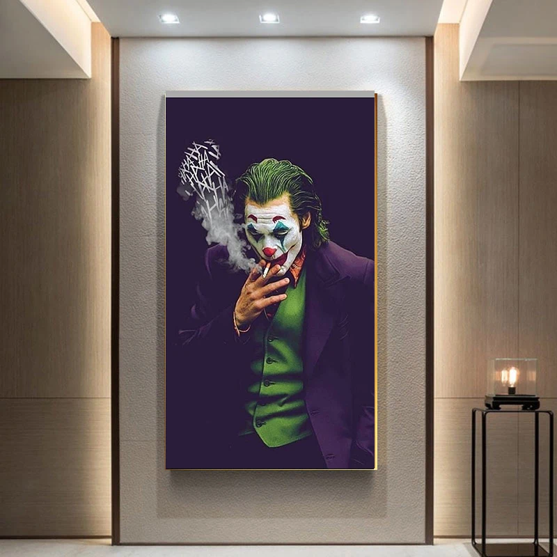 Настенная картина постеры Joker Картина на холсте принты из HD комиксов 2019 фильмов йокер Хоакин Феникс для