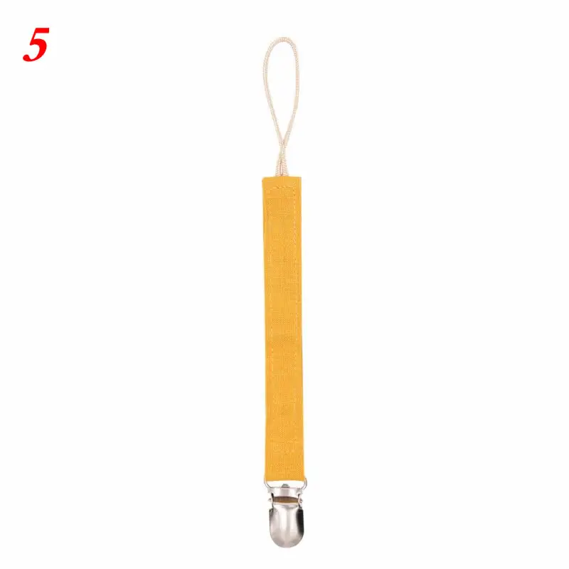 Baby Pacifier Clip Chain Cotton Linen Holder Pacifier Soother Clips Leash Belt Nipple Holder For Infant Feeding XXFE - Цвет: 5