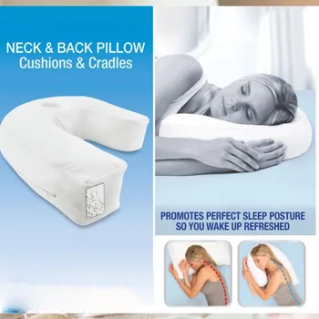 

Side Sleeper Cotton Pillow Pregnancy Pillow Cushion Neck & Back Pillow Hold Neck Spine Inflatable Memory Foam Orthopedic Pillow