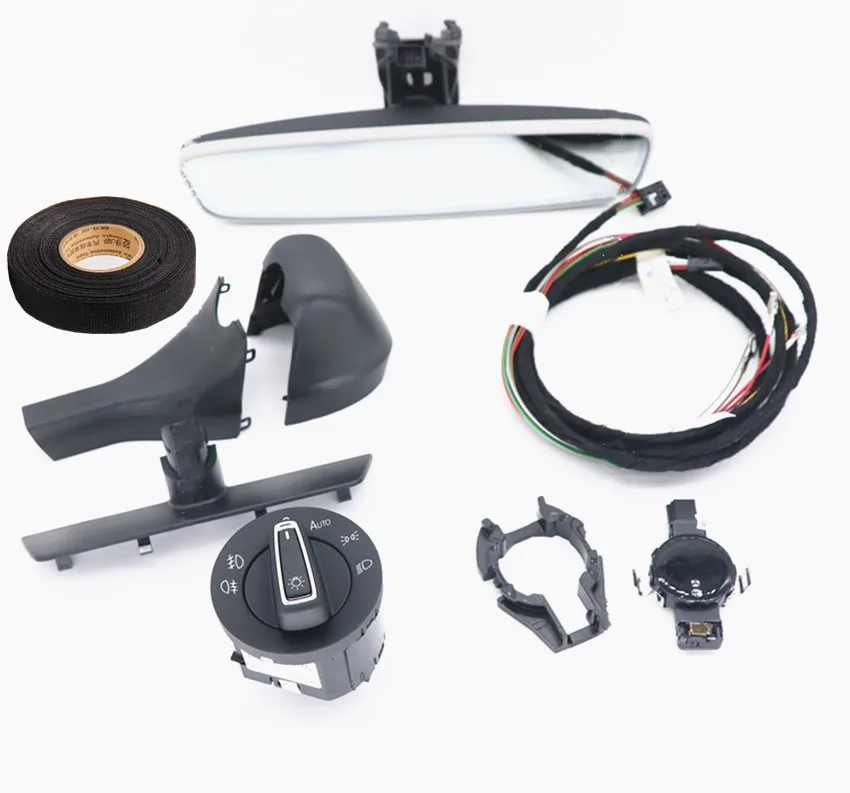 Auto headlight switch+Rain Light Wiper Sensor Dimming Rear View Mirror