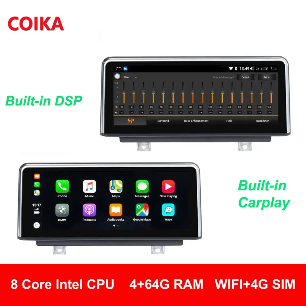 

COIKA 10.25" Android 9.1 System 8 Core Car Radio For BMW 3 Series F30 F31 F32 F33 F34 F36 Stereo WIFI Google Zlink DSP 4+64G BT