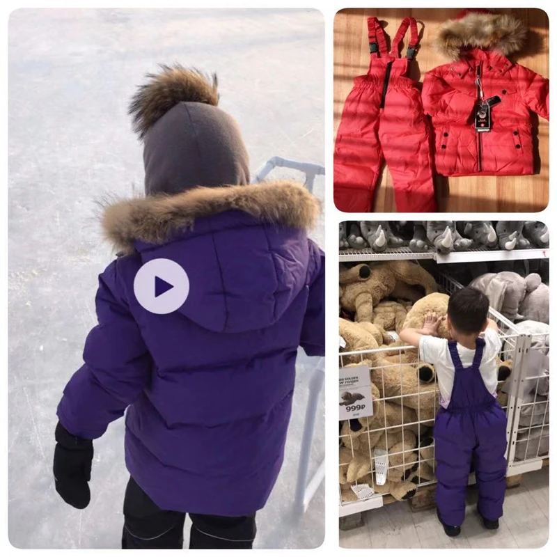 crianças meninos meninas snowsuit roupas do bebê