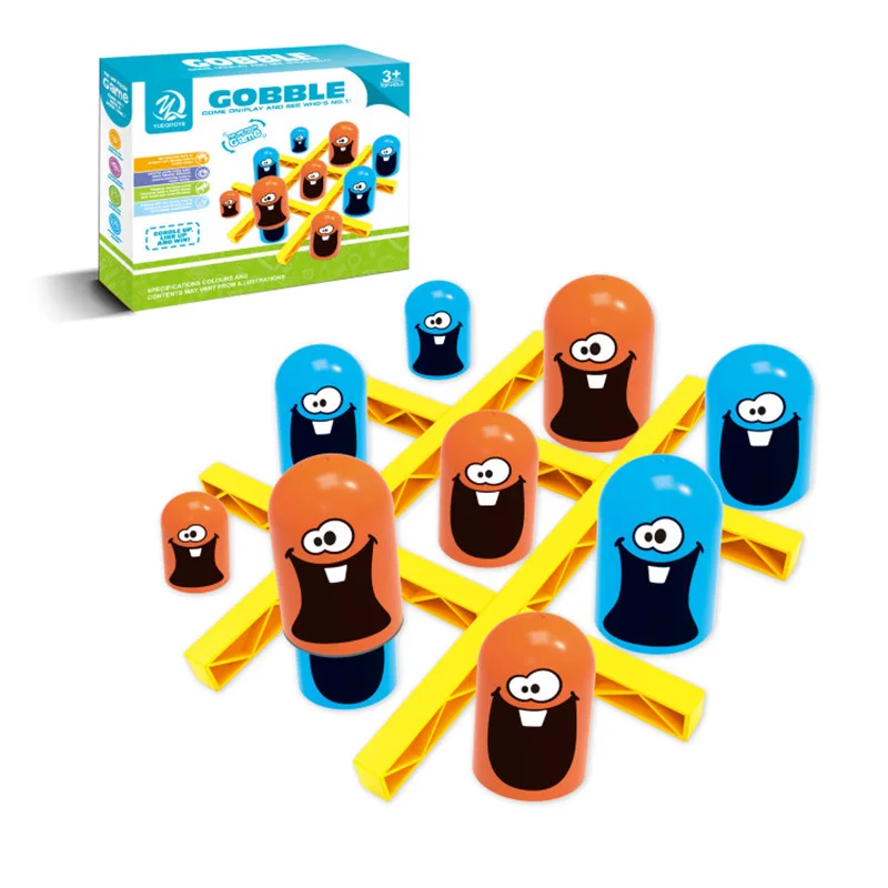 

Cross Border Hot Selling Large Eat Small Triple Game Parent And Child Educational New Ring Throwing Toy Fork Sleeve Case Board G