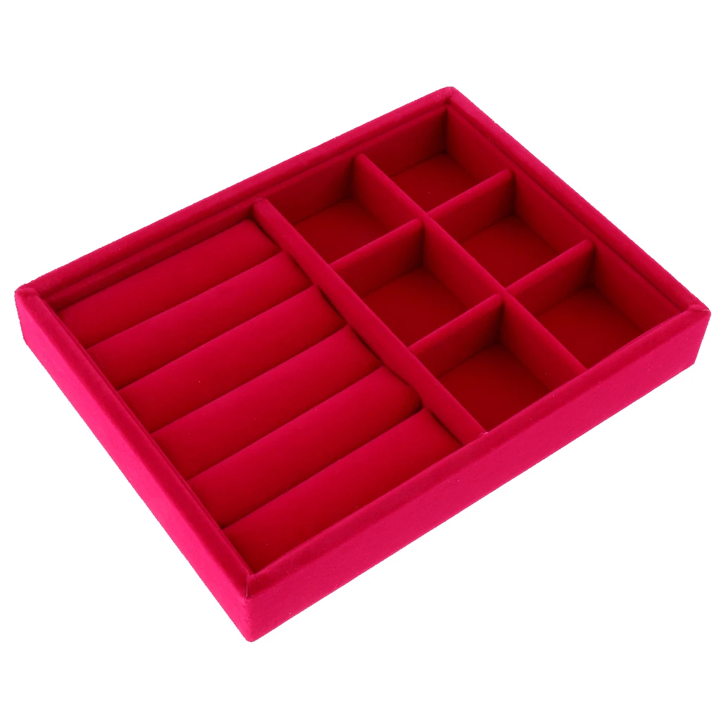 Ring Earrings Tray Штабелируемый Лоток для ювелирных изделий вставка для ящика Дисплей Показать Чехол Органайзер для колец серьги-гвоздики - Цвет: Ring Earrings Tray