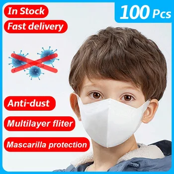 

100 PCS 3D Disposable Kids Filter Mask Anti Dust Mouth Face Anti Particulate matter Droplets Child Breathable Protection Masks