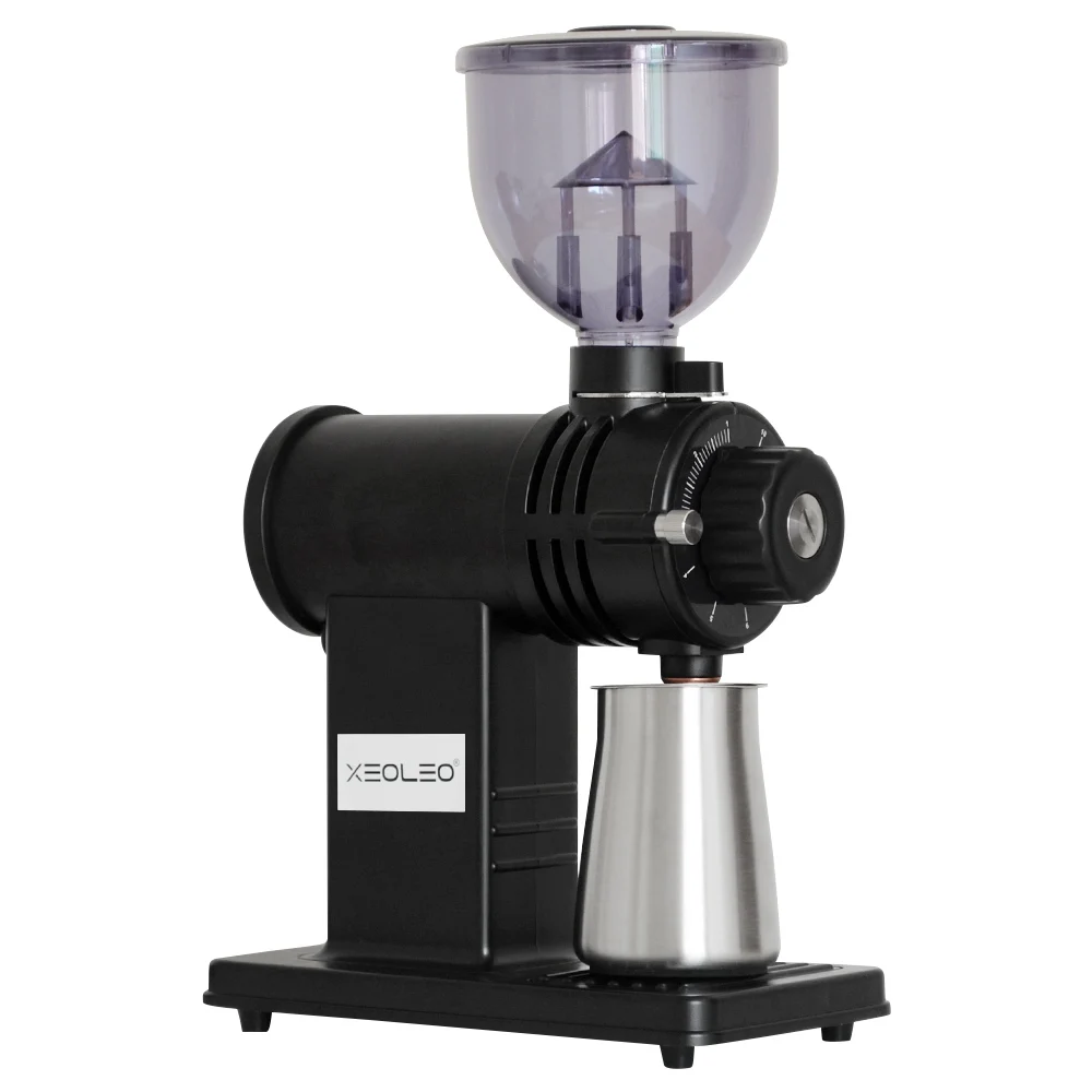 Xeoleo Electric Coffee Grinder 60mm Flat Burr 200W Ghost Teeth Burr Household Coffee Bean Grinder Miller Espresso Machine 5