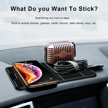

Nano Adsorption Free Stickers Multi-Function Phone Holder Folding Sticky Bracket Car Sticking Bracket Mobile Product Black PU