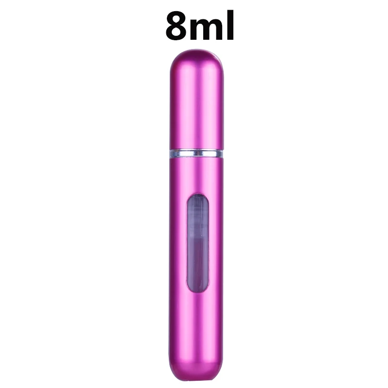 8ml rose red 5/8 мл многоразовый нагреваемый парфюмерный флакон с распылителем Алюминий распылитель Портативный, косметичка для путешествий, контейнер флакон духов распылитель контейнер - Цвет: 8ml rose red