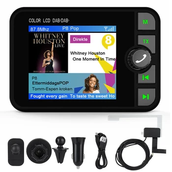 

1set Mini DAB Digital Radio Receiver LCD Screen bluetooth MP3 Music Player FM Transmitter Adapter For Car Accessories
