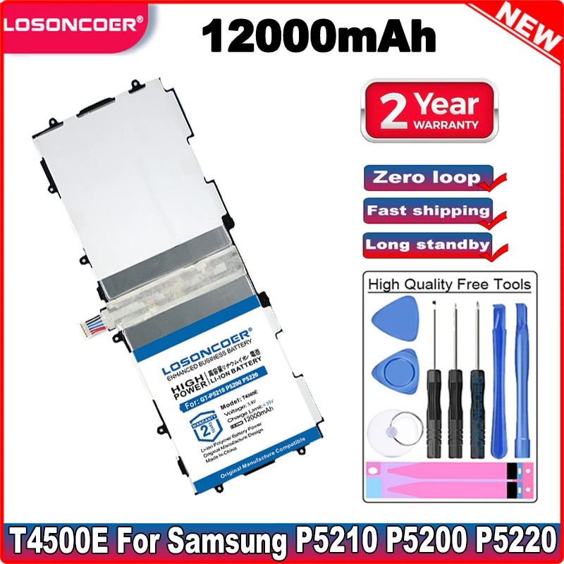 Аккумулятор LOSONCOER 12000 мАч T4500K T4500C T4500E для Samsung Galaxy Tab 3 10 1 Φ P5200 P5220 P5213 бесплатные